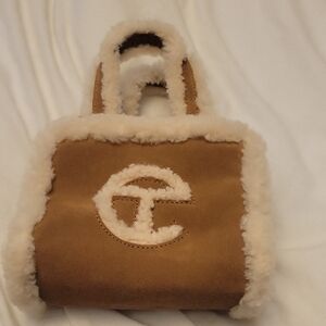 Telfar Brown Shearling Mini Bag